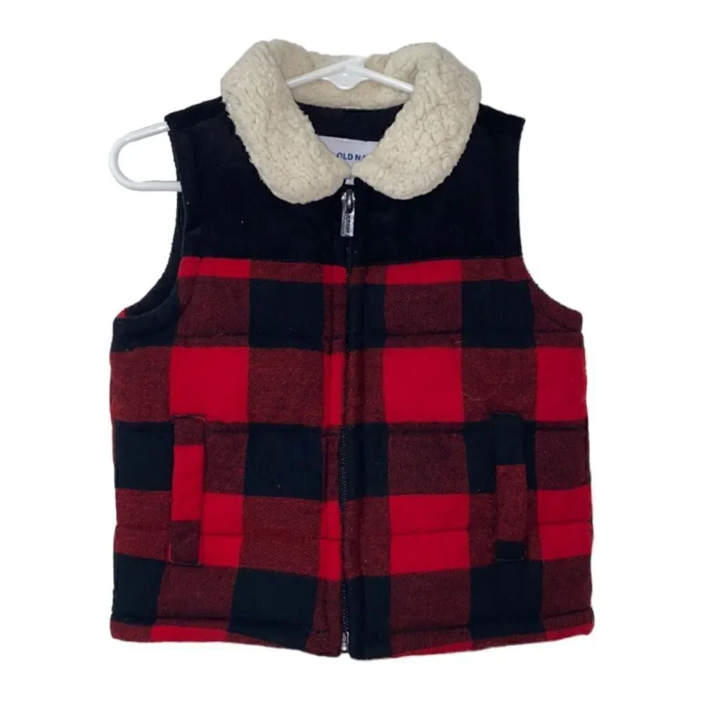 Old Navy Boys Plaid Vest(Size 12-18months)